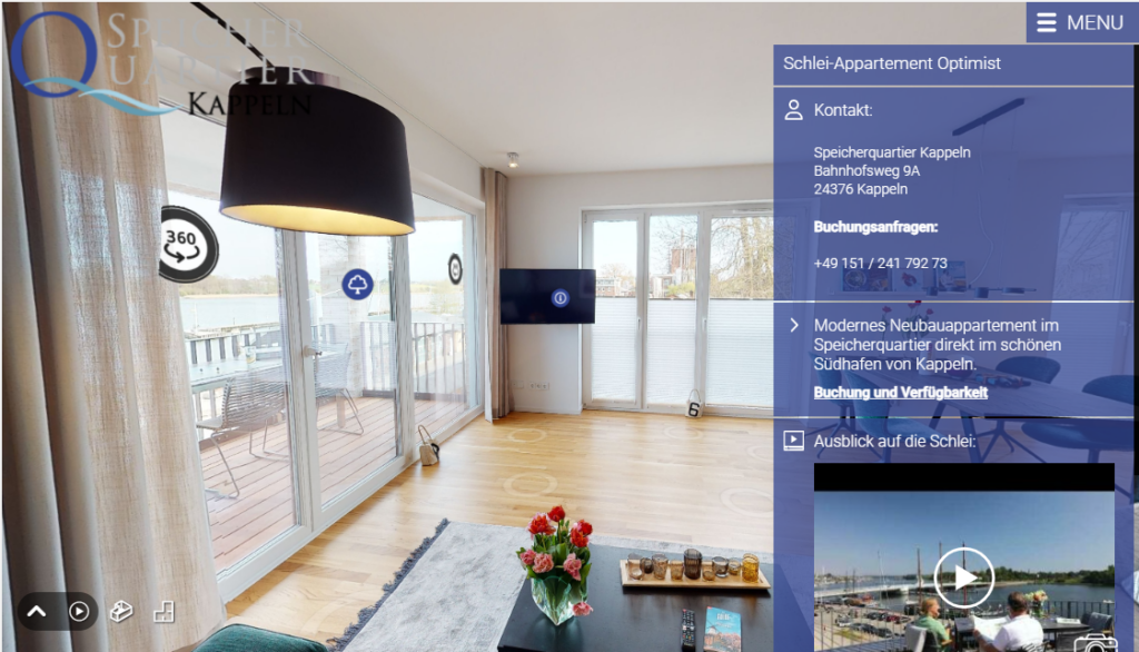 Ferienwohnung vermarkten mit einem virtuellen 360 Grad Rundgang